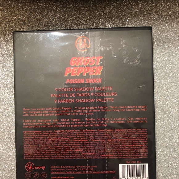 BN! Still Sealed! BH Poison Shock Ghost Pepper 9 Color Shadow Palette π¨ - Picture 4 of 4